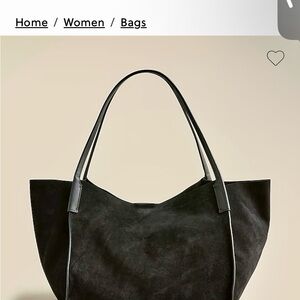 J. Crew NWT Berkeley Black Suede Tote Bag